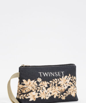 TWINSET 251LB7ABB Pochette in canvas stampa fiori