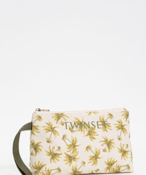 TWINSET 251LB7ABB Pochette in canvas stampa palme