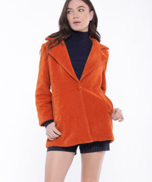 MIMÌ MUÀ Firenze ESAL-6473 Giaccone over arancio con lurex