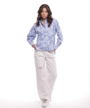 MIMÌ MUÀ Firenze LSAM-2752 Jeans a palazzo bianco