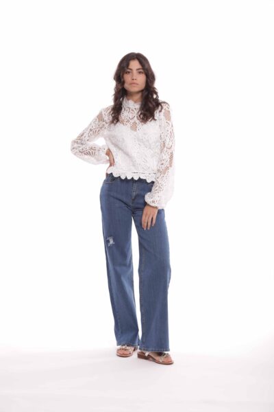 MIMÌ MUÀ Firenze LSAM-2752 Jeans a palazzo blu