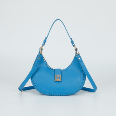 MIMÌ MUÀ Firenze M8-H201183 Borsa hobo blu bordi intrecciati