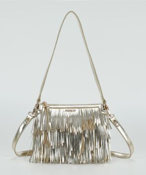 MIMÌ MUÀ Firenze M8-H201191 Borsa a tracolla oro con frange