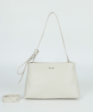 MIMÌ MUÀ Firenze M8-H201197 Borsa a spalla bianco vera pelle