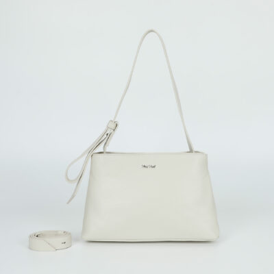 MIMÌ MUÀ Firenze M8-H201197 Borsa a spalla bianco vera pelle