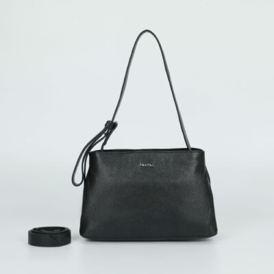 MIMÌ MUÀ Firenze M8-H201197 Borsa a spalla nero vera pelle