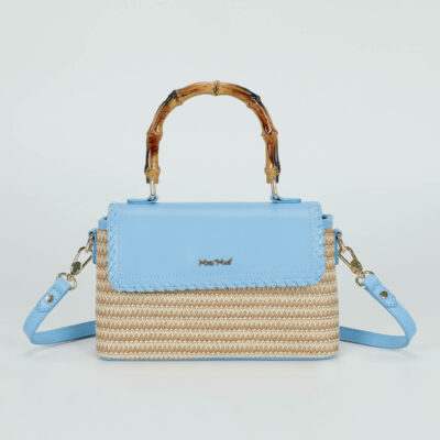 MIMÌ MUÀ Firenze M8-J201121 Borsa a tracolla azzurro in paglia