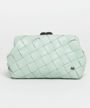 MIMÌ MUÀ Firenze M8-M200879 Borsa clutch verde con intreccio