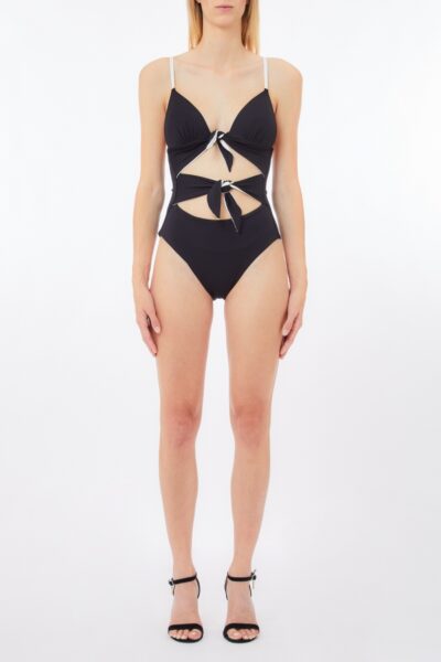 LIU JO VA5006J6447 Costume intero nero con cut out