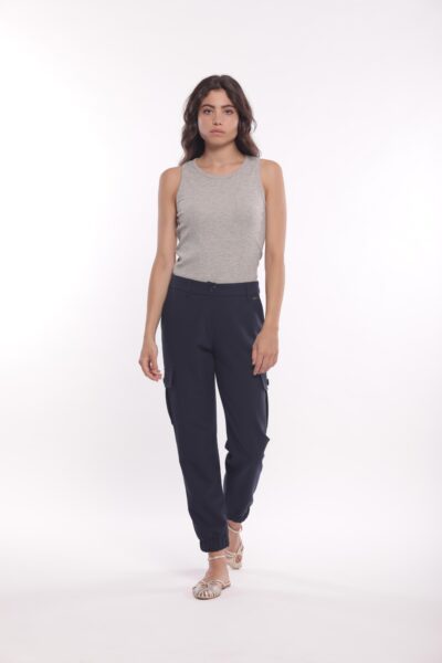MIMÌ MUÀ Firenze ESAM-2731 Pantalone cargo blu mano fredda
