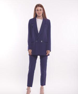 MIMÌ MUÀ Firenze ESAM-2732 Pantalone sigaretta tecnico blu