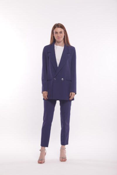 MIMÌ MUÀ Firenze ESAM-2732 Pantalone sigaretta tecnico blu