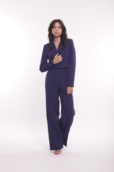 MIMÌ MUÀ Firenze ESAM-2736 Pantalone palazzo tecnico blu