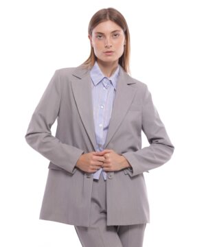 MIMÌ MUÀ Firenze ESAM-6519 Giacca lunga grigio in mano fredda