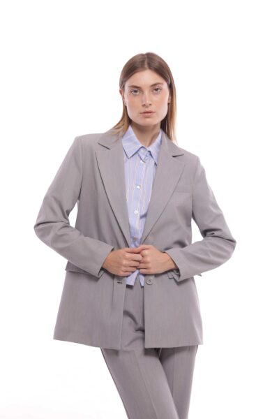 MIMÌ MUÀ Firenze ESAM-6519 Giacca lunga grigio in mano fredda