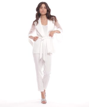 MIMÌ MUÀ Firenze FFAM-2741 Pantalone a sigaretta tecnico bianco
