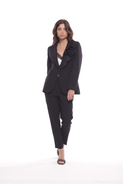 MIMÌ MUÀ Firenze FFAM-2741 Pantalone a sigaretta tecnico nero