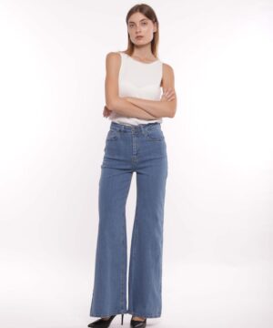 MIMÌ MUÀ Firenze MM4E-2005 Jeans a palazzo blu medio
