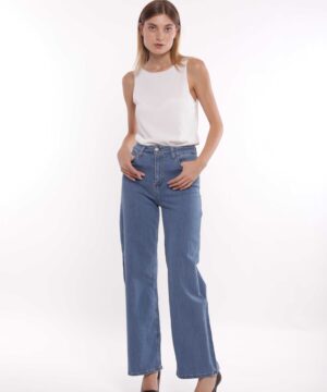 MIMÌ MUÀ Firenze MM4E-2008 Jeans wide leg blu medio