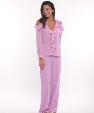 MIMÌ MUÀ Firenze MRAM-2765 Pantalone palazzo cady ciclamino