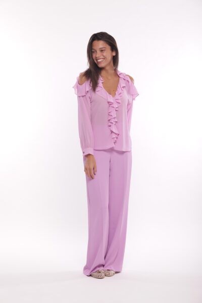 MIMÌ MUÀ Firenze MRAM-2765 Pantalone palazzo cady ciclamino