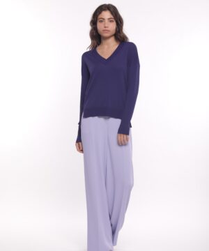 MIMÌ MUÀ Firenze MRAM-2765 Pantalone palazzo cady lilla