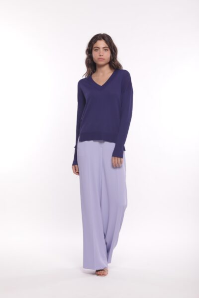 MIMÌ MUÀ Firenze MRAM-2765 Pantalone palazzo cady lilla