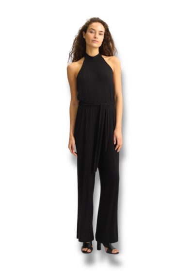 LIU JO VA5033JS360 Tuta lunga ecosostenibile halter nero