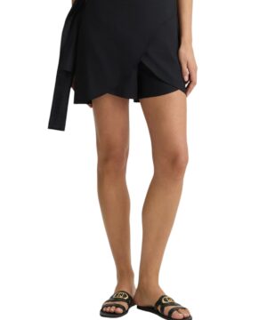 LIU JO VA5071TS330 Short ecosostenibile nero in popeline cotone