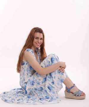MIMÌ MUÀ Firenze SCAM-9168 Sandali azzurro con zeppa