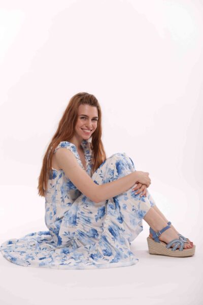 MIMÌ MUÀ Firenze SCAM-9168 Sandali azzurro con zeppa