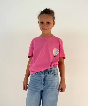 MIMÌ MUÀ Firenze SFAM-1760 T-shirt rosa mongolfiera bambina