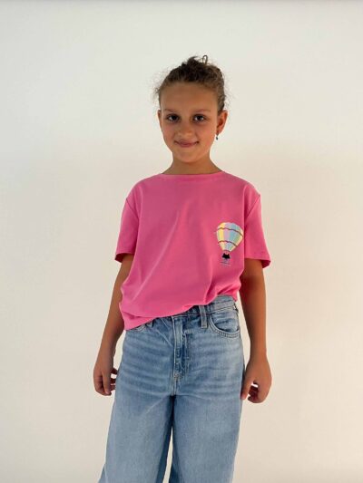 MIMÌ MUÀ Firenze SFAM-1760 T-shirt rosa mongolfiera bambina