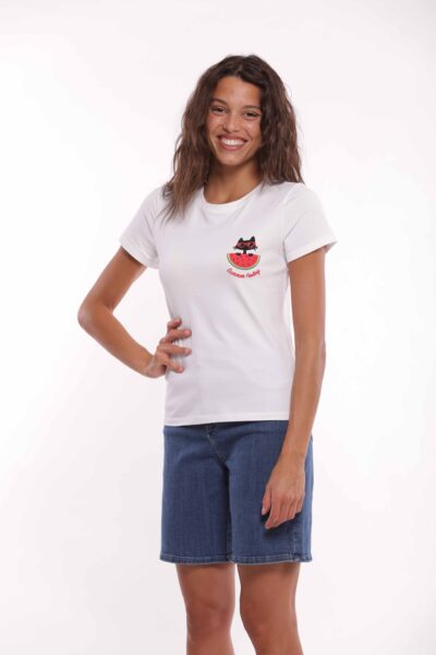 MIMÌ MUÀ Firenze SFAM-1765 T-shirt bianco "Summer Feeling"