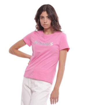 MIMÌ MUÀ Firenze SFAM-1769 T-shirt rosa "Bisous"