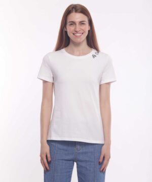 MIMÌ MUÀ Firenze SFAM-1772 T-shirt bianco "Be curious"