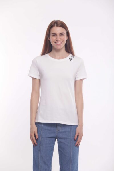 MIMÌ MUÀ Firenze SFAM-1772 T-shirt bianco "Be curious"