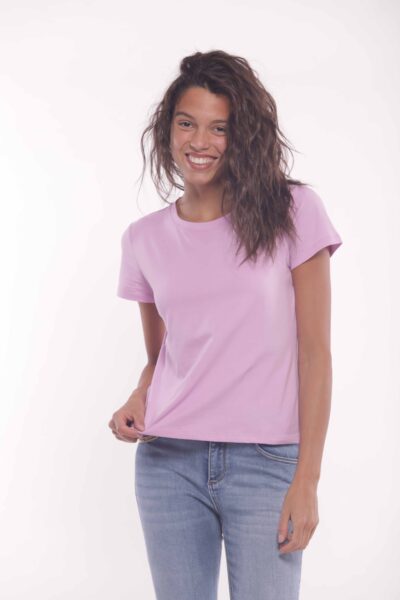 MIMÌ MUÀ Firenze SFAM-1779 T-shirt ciclamino "Lace Ribbon"