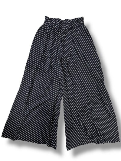 LIU JO VA5107TS963 Pantalone ecosostenibile nero stampa righe
