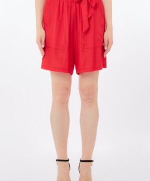 LIU JO VA5172T2920 Shorts rosso in tessuto navetta