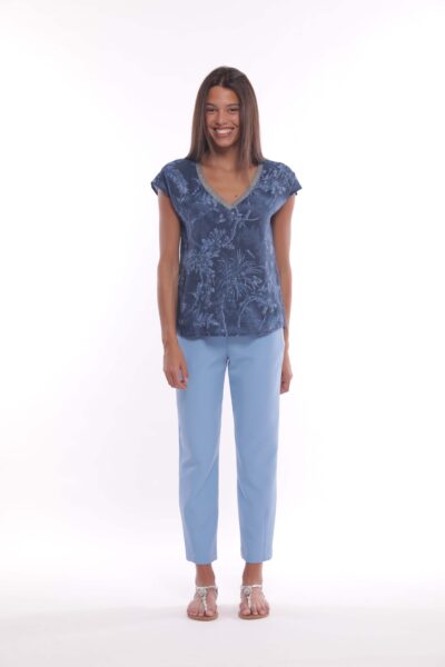 MIMÌ MUÀ Firenze ESAM-2735 Pantalone palloncino tecnico celeste