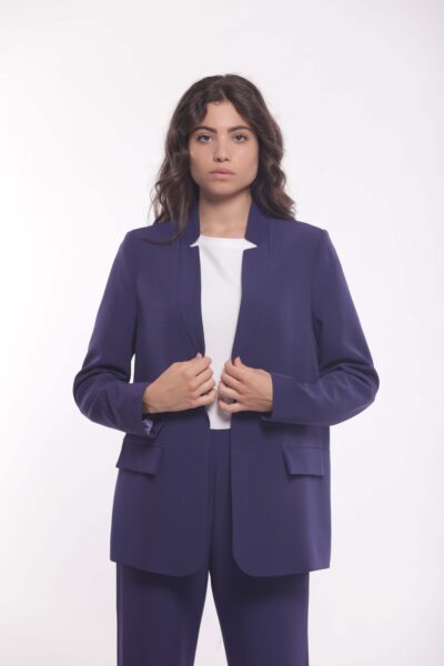 MIMÌ MUÀ Firenze ESAM-6525 Giacca tessuto tecnico blu