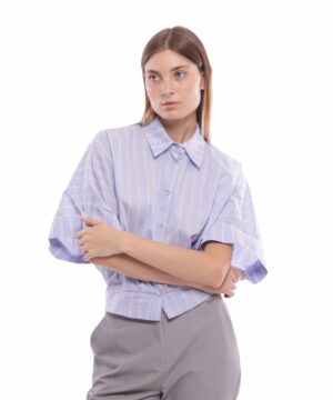 MIMÌ MUÀ Firenze MRAM-1852 Camicia cropped a righe