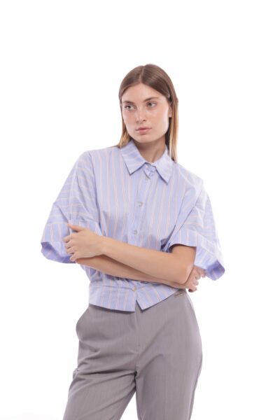 MIMÌ MUÀ Firenze MRAM-1852 Camicia cropped a righe