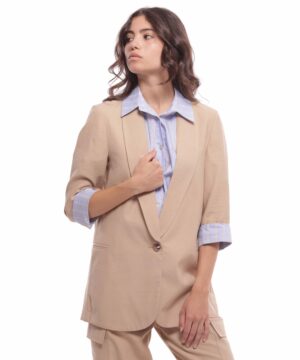 MIMÌ MUÀ Firenze MRAM-6540 Giacca lunga cammello in akumal