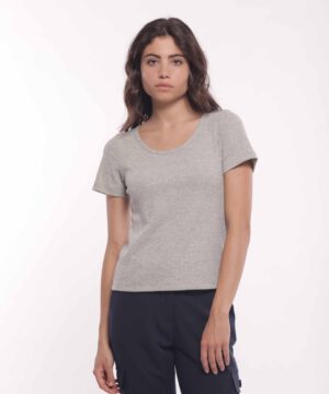 MIMÌ MUÀ Firenze SFAM-1790 T-shirt argento a costine lurex