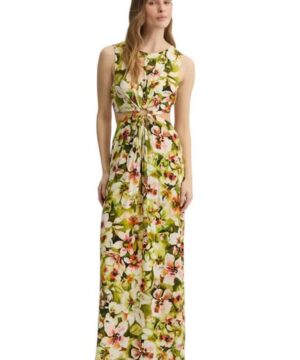 LIU JO VA5029T2961 Abito lungo cut out stampa floreale