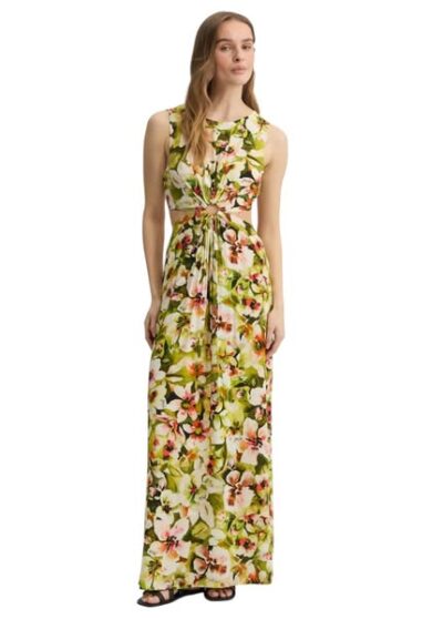 LIU JO VA5029T2961 Abito lungo cut out stampa floreale