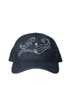 LIU JO VA5201D0001 Cappello da baseball blu denim con logo
