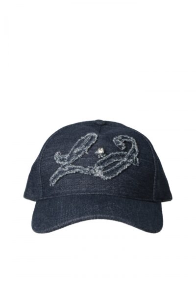 LIU JO VA5201D0001 Cappello da baseball blu denim con logo